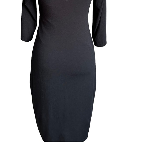 T by Alexander Wang Twist Front Black Dress Size Large - Picture 13 of 16